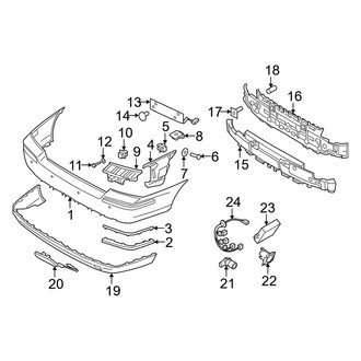 Volvo OE - Rear Bumper - Bumper & Components (W/O S60R, With Park Sensors), (T5)