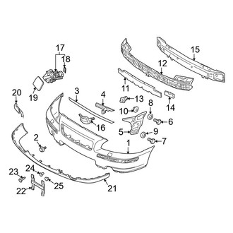 Volvo OE - Front Bumper & Grille - Bumper & Components (With Headlamp Washers), (T5)