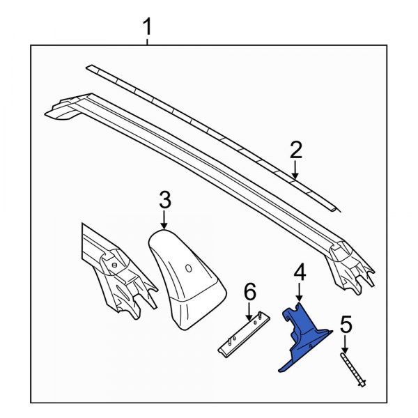 Volvo OE 31269396 Front Roof Rack Hardware Kit