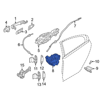 Volvo OE - Rear Left Door Latch Assembly