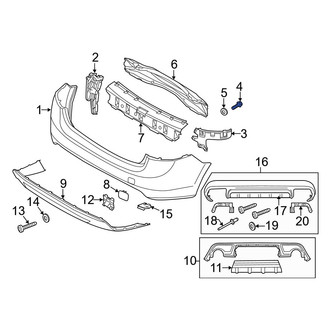 Volvo OE - Rear Inner Bumper Cover Bolt