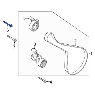 Volvo OE - Accessory Drive Belt Idler Pulley Bolt