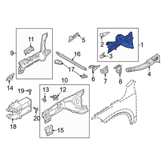 Volvo OE - Front Right Fender Apron Assembly