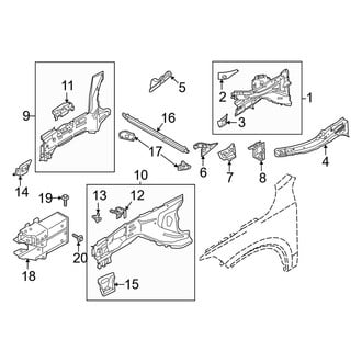Volvo OE - Fender - Structural Components & Rails (B5 Inscription / B5 Momentum / B5 R-Design)