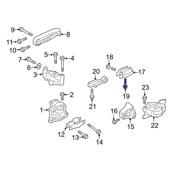 Engine Torque Strut Bolt