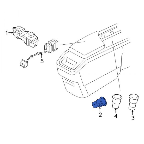 Volvo OE 31346792 Center Rear 12 Volt Accessory Power Outlet