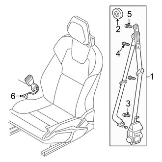 Volvo OE - Restraint Systems - Front Seat Belts (T5 Inscription / T5 Momentum / T5 R-Design / T6 Inscription / T6 Momentum / T6 R-Design / T8 Inscription / T8 R-Design)
