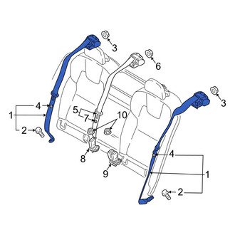 Volvo OE - Front Left Seat Belt Lap and Shoulder Belt
