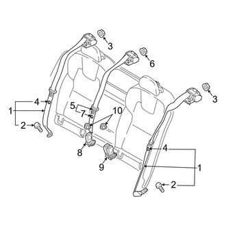 Volvo OE - Restraint Systems - Rear Seat Belts (T5 Inscription / T5 Momentum / T5 R-Design / T6 Inscription / T6 Momentum / T6 R-Design / T8 Inscription / T8 R-Design)