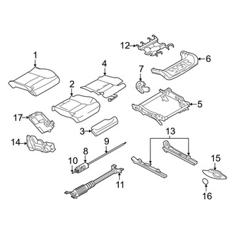 Volvo OE - Seats & Tracks - Driver Seat Components (Seat Cushion, W/O Ventilated), (B5 R-Design / T8 Recharge Polestar / T8 Recharge R-Design / T8 Recharge R-Design Expression)