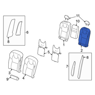 Volvo OE - Rear Left Seat Back Cushion Cover