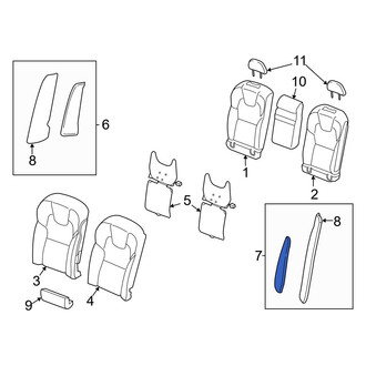 Volvo OE - Rear Left Seat Back Bolster Cushion Cover