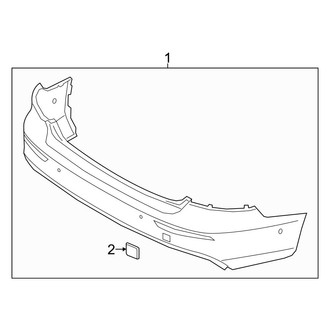 Volvo OE - Rear Bumper - Bumper & Components (W/O Bright Theme, W/O Integrated Pipes, Bumper Cover)