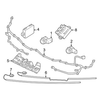 Volvo OE - Rear Bumper - Electrical Components (W/O Bright Theme, W/O Integrated Pipes), (B5 Core / B5 Plus / B5 Ultimate / T8 Recharge Plus / T8 Recharge Polestar / T8 Recharge Ultimate)