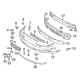 Volvo OE - Front License Plate Bracket Nut