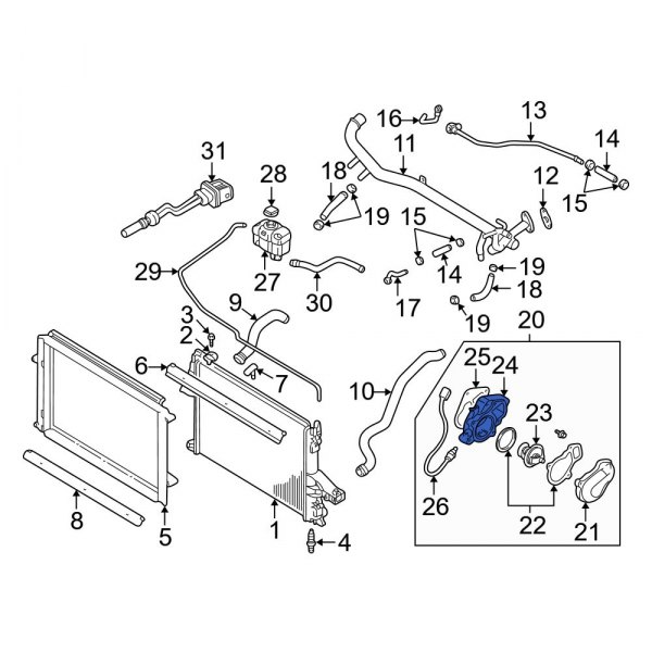 Engine Coolant Thermostat Housing