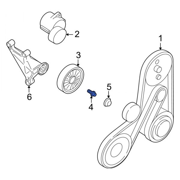 Accessory Drive Belt Idler Pulley Bolt