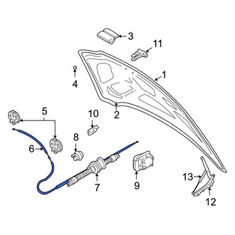 Volvo OE - Front Hood Release Cable