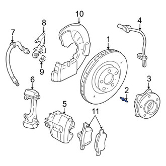 Volvo OE - Front Disc Brake Rotor Guide Pin