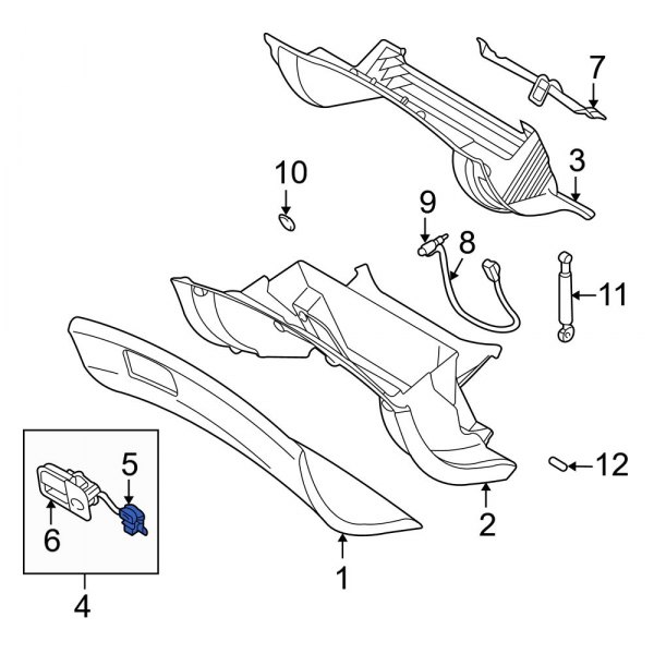 Volvo OE 3409357 Front Glove Box Latch
