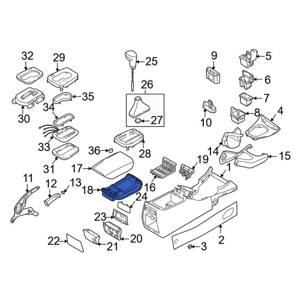 Console Armrest Cover