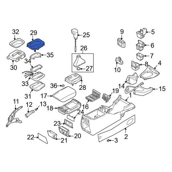 Automatic Transmission Shift Cover Plate