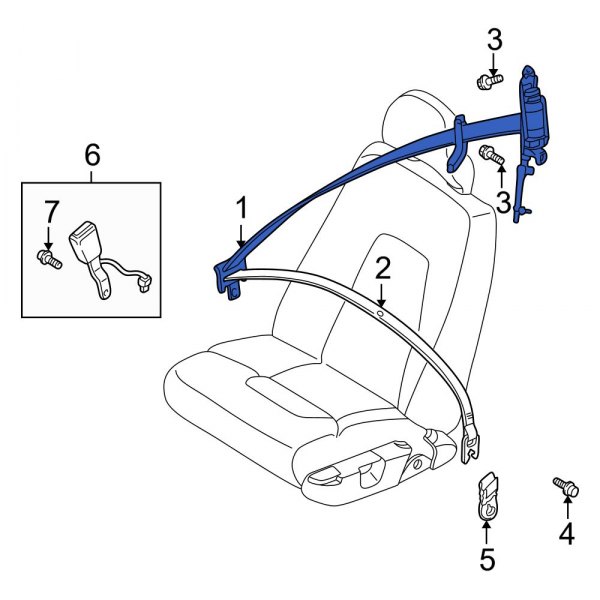 Seat Belt Lap and Shoulder Belt