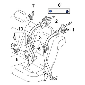 Volvo OE - Rear Seat Belt Lap and Shoulder Belt Nut
