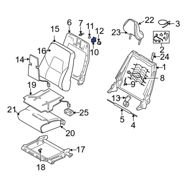 Seat Lumbar Adjustment Knob