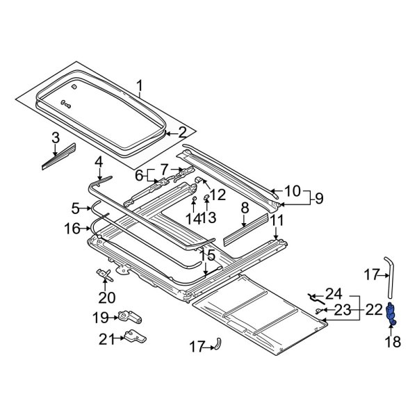 Sunroof Drain Hose Drain Valve