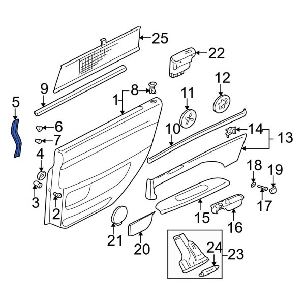 Door Interior Trim Panel Bracket