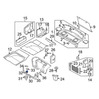 Volvo OE - Package Tray Trim Clip