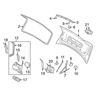 Volvo OE - Rear Deck Lid Latch