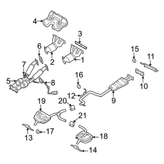 Volvo OE - Exhaust System - Exhaust Components (3.2 94 Engine VIN Character)