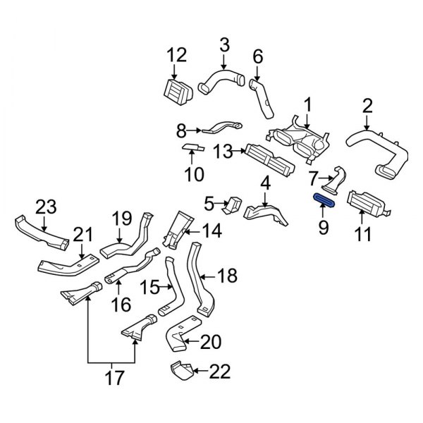 Windshield Defroster Nozzle