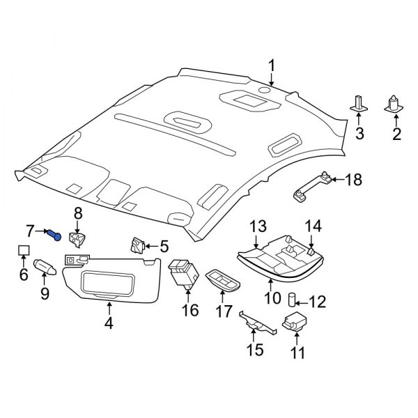 Sun Visor Screw