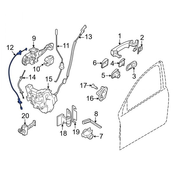 Door Latch Cable