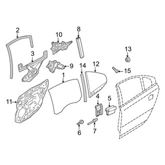 Volvo OE - Rear Door - Glass & Hardware