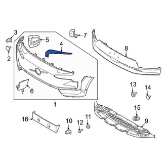 Volvo OE - Front Left Upper Inner Bumper Cover Bracket