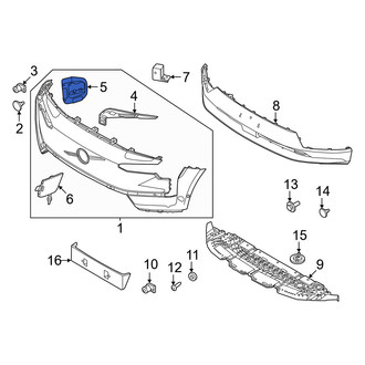 Volvo OE - Front Left Upper Outer Bumper Cover Bracket