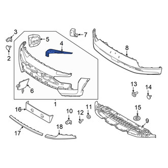 Volvo OE - Front Right Upper Inner Bumper Cover Bracket