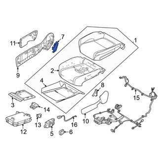 Volvo OE - Front Left Outer Seat Back Recliner Adjustment Mechanism Cover