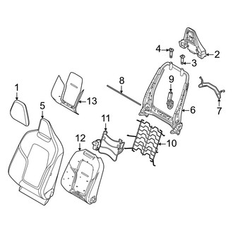 Volvo OE - Seats & Tracks - Driver Seat Components (Seat Back)