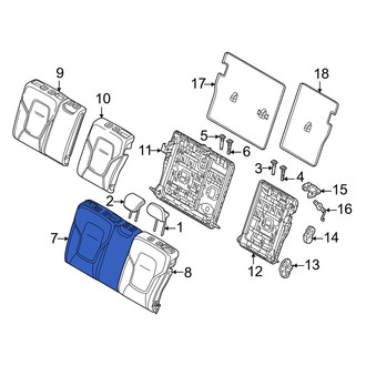 Volvo OE - Rear Right Seat Back Cushion Cover