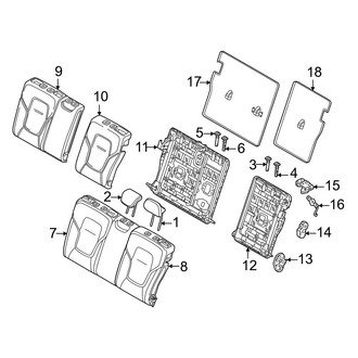 Volvo OE - Seats & Tracks - Rear Seat Components (Seat Back)