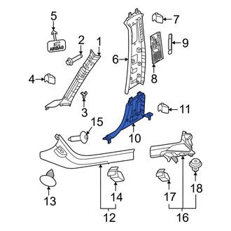 Volvo OE - Left Lower Door Pillar Post Trim Set