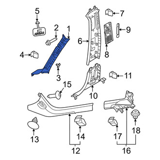 Volvo OE - Left Body A-Pillar Trim Panel