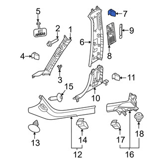 Volvo OE - Upper Body B-Pillar Trim Panel Clip