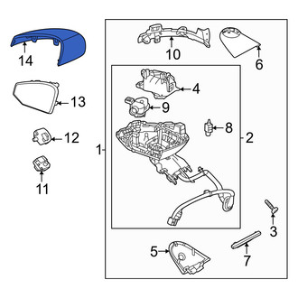 Volvo OE - Front Left Outer Door Mirror Cover