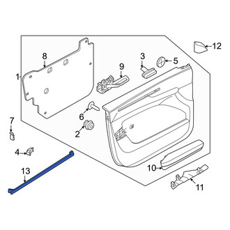 Volvo OE - Front Left Door Window Belt Weatherstrip